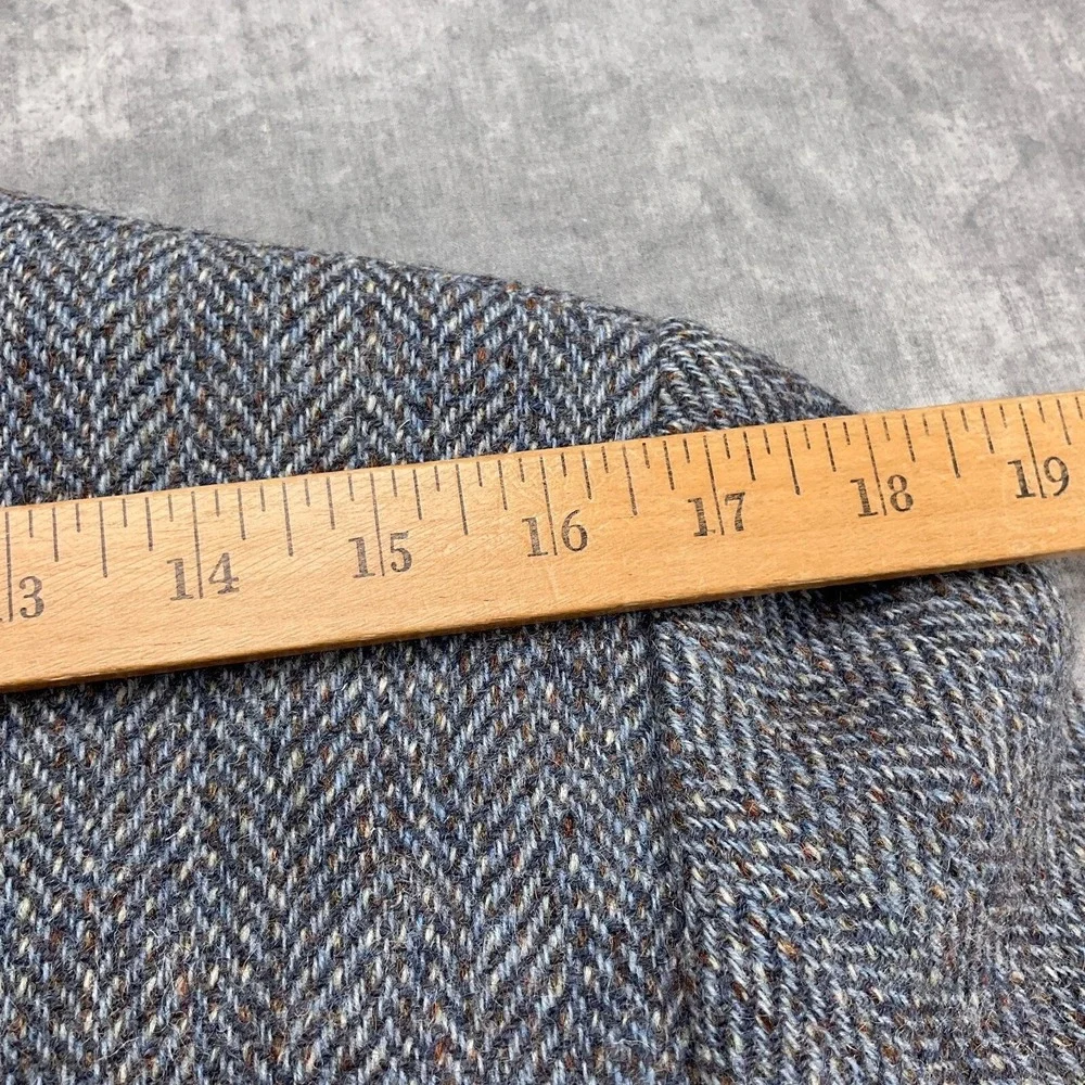 Nino Cerruti Paris Blazer Men 40R Gray Blue Brown Wool Tweed Classic VTG Flaws